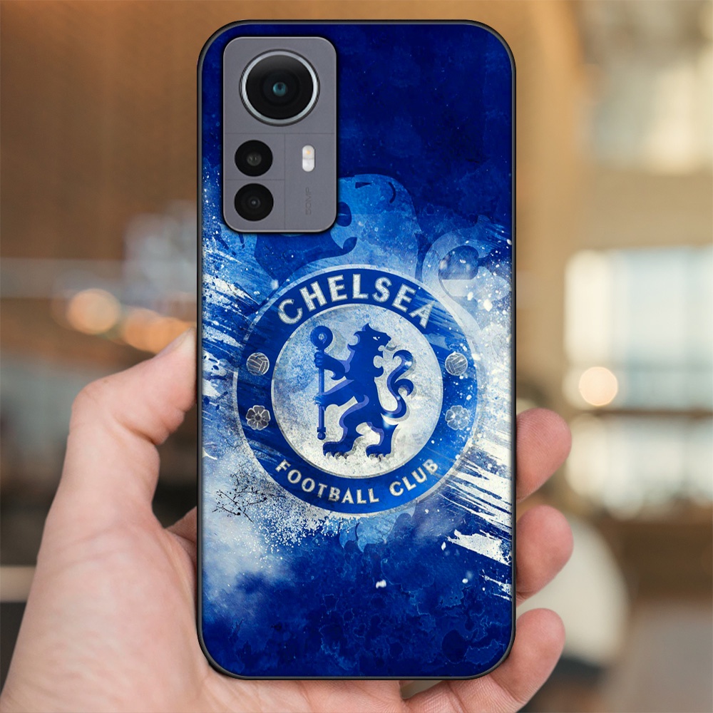 Ốp lưng Xiaomi 12 viền đen in hình Chelsea FC