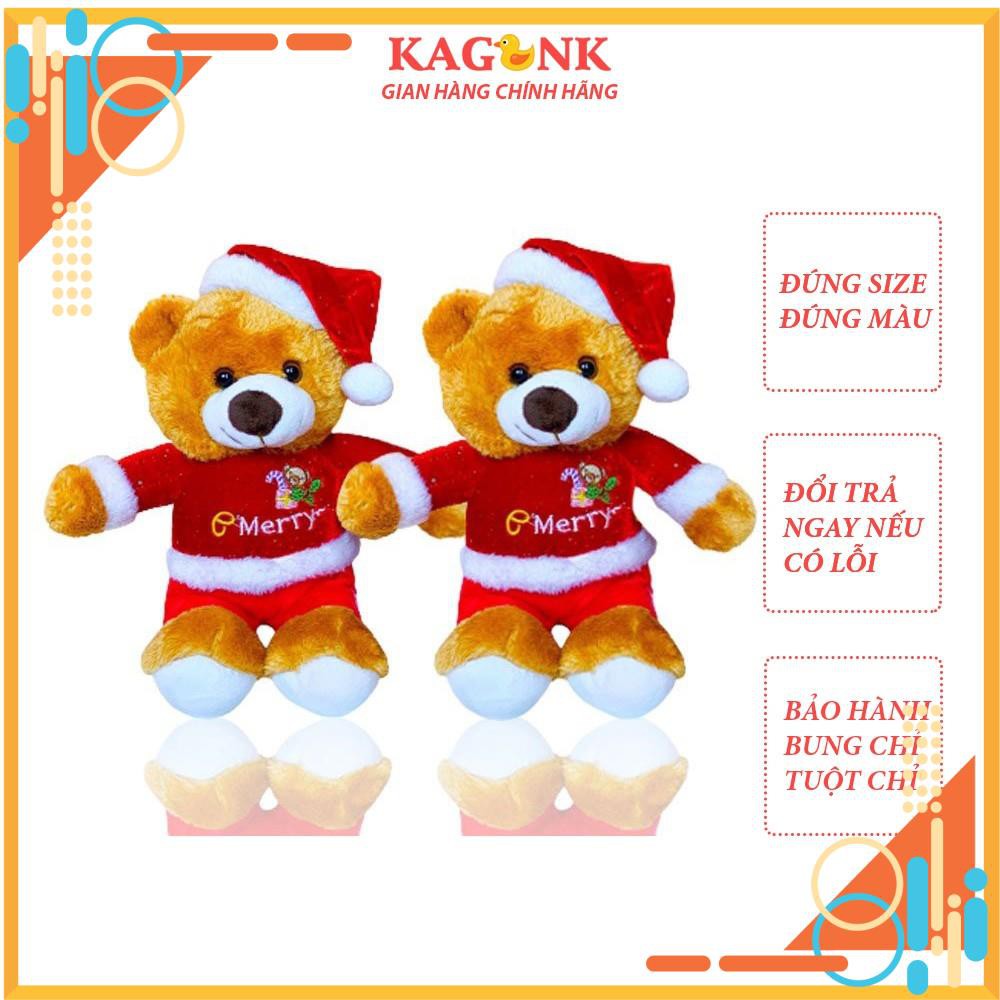 [ Mua ngay nhận ưu đãi của TINI ] Gấu Bông Teddy Đội Mũ Noel Kích Thước 20cm - Kagonk