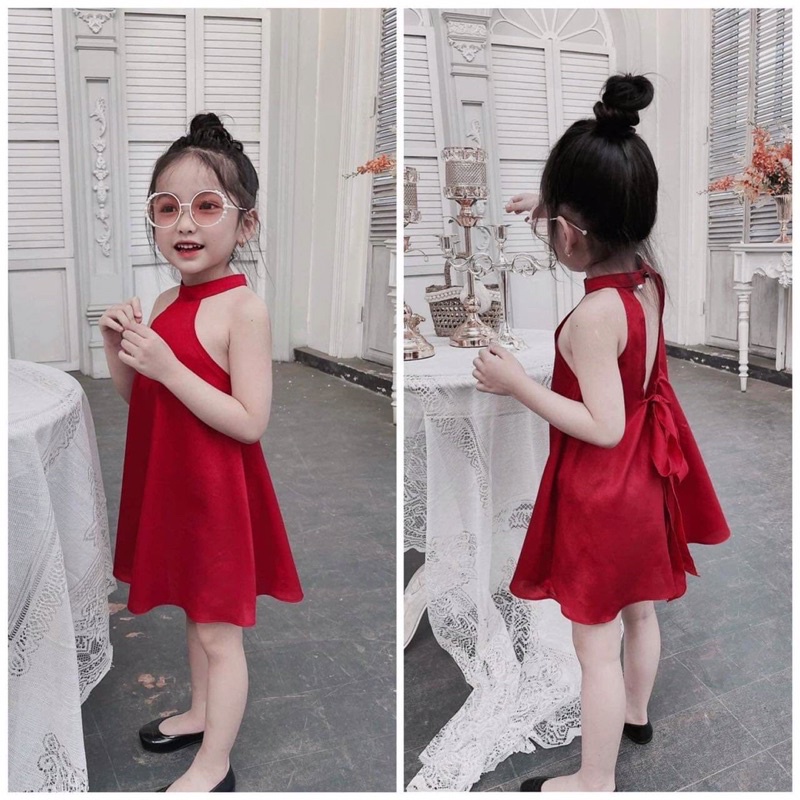 Váy yếm trơn 3 màu hottrend cho bé gái V0051