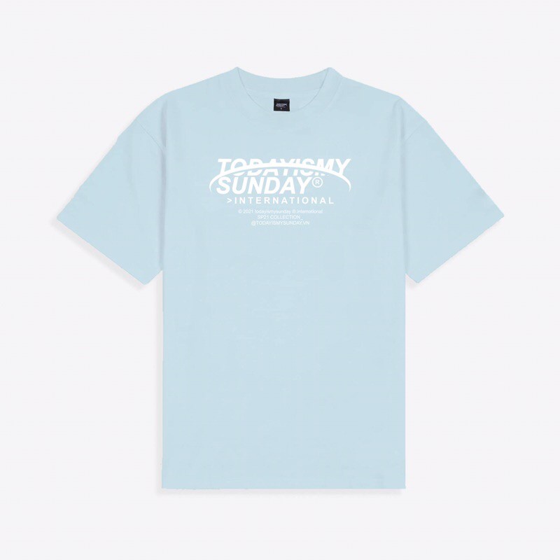 Tee Todayismysunday Baby Blue / White