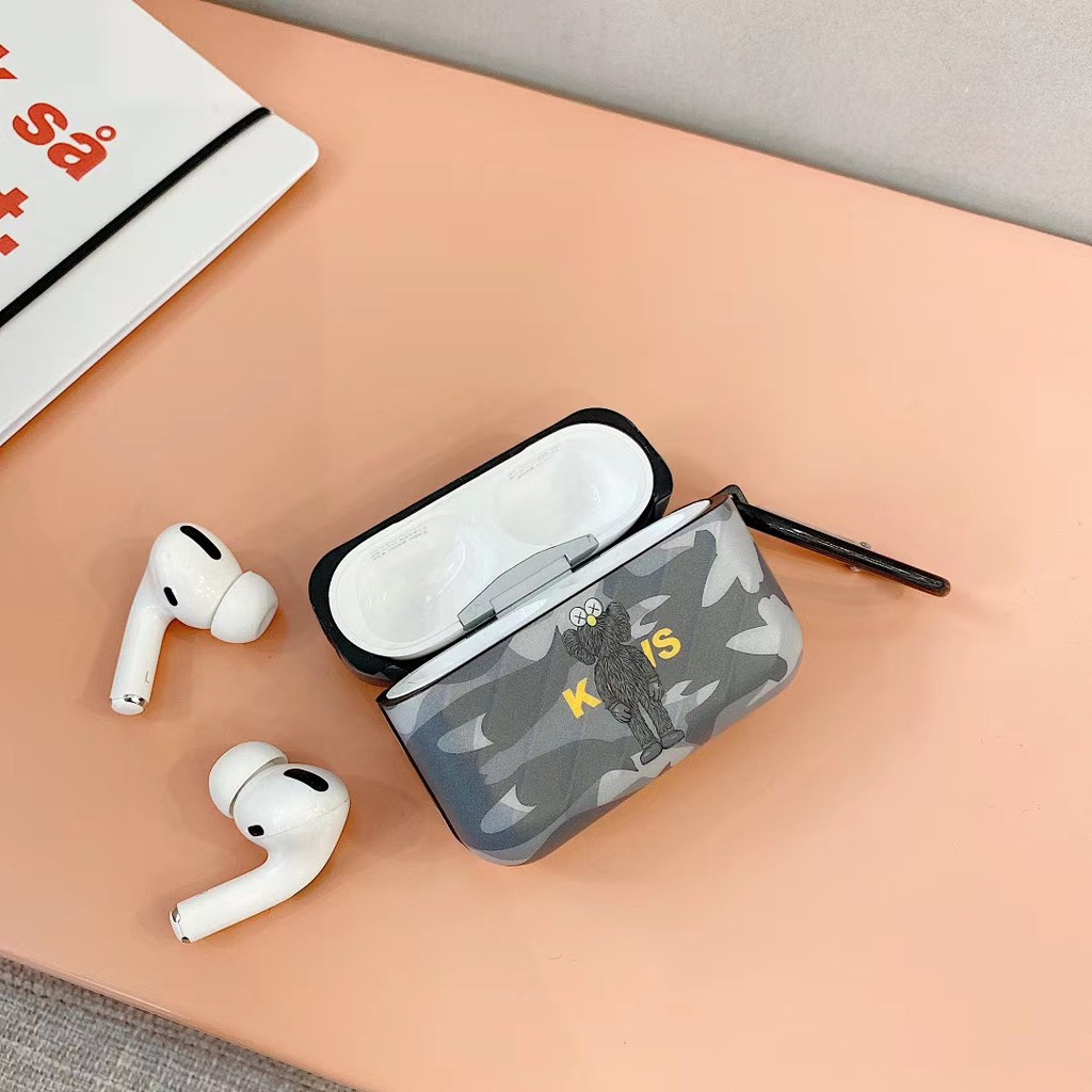 Vỏ nhựa cứng hoạ tiết rằn ri bảo vệ cho hộp đựng tai nghe Airpods 1/2/Pro