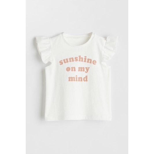 Áo phông trắng bé gái Sunshine as my mind siêu xinh ạ 😍 chất liệu cotton mềm thoáng và hút mồ hôi tốt