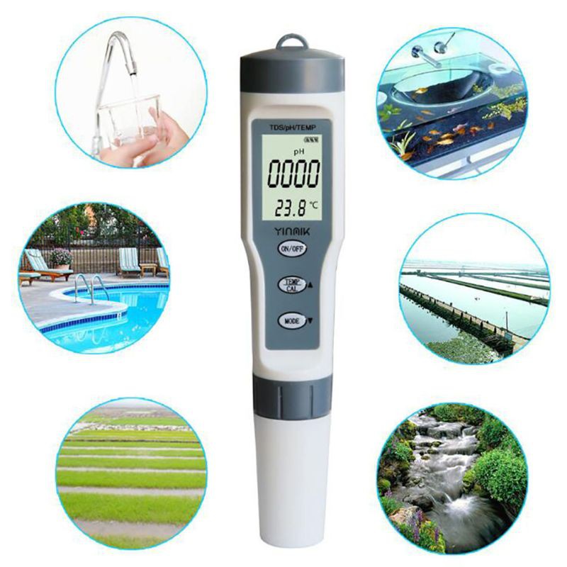 [Hàng mới về] Máy đo độ pH/ TDS/ nhiệt độ nước 3 Trong 1 Ez9901 chất lượng cao