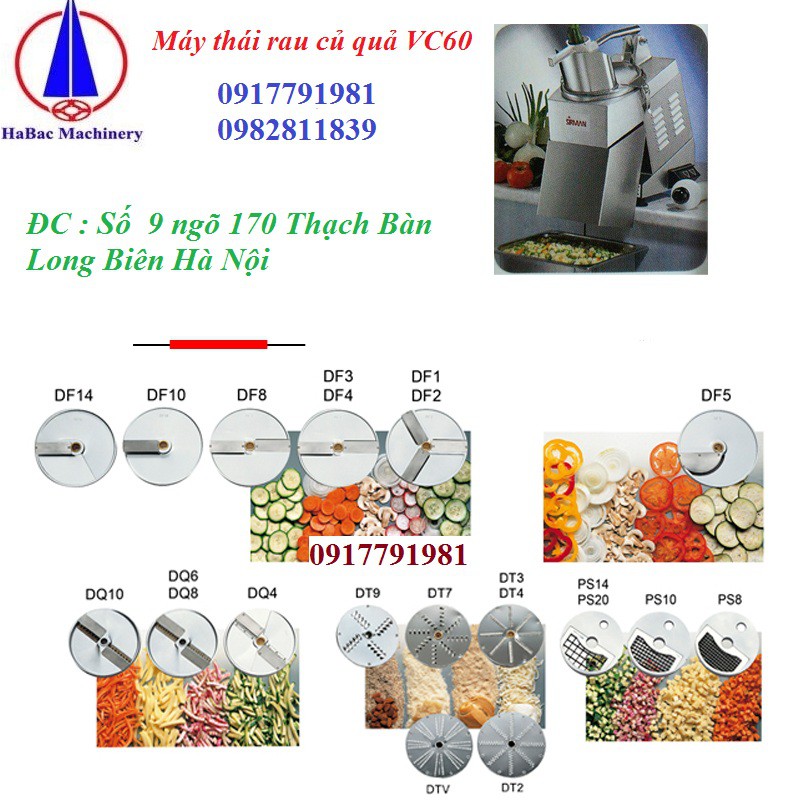 Máy thái rau, củ, quả đa năng HM VC60