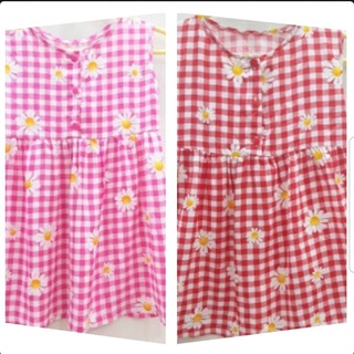 Váy bé gái kẻ hoa vải lanh nhẹ mát từ 1-15 tuổi kèm quà tặng ngẫu nhiên