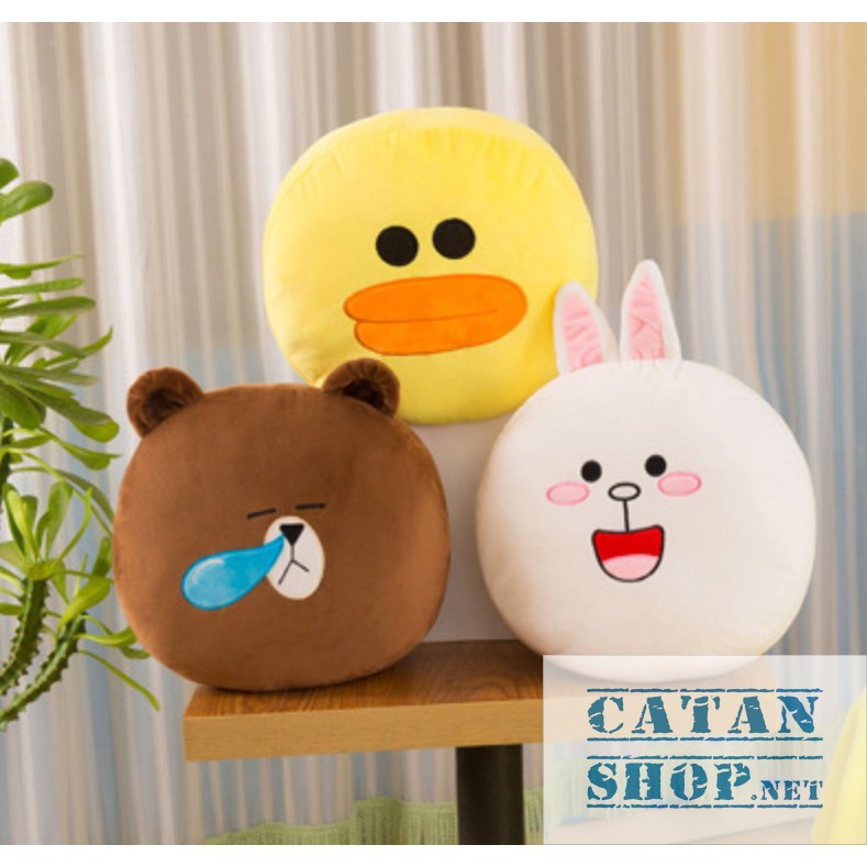 Gối mền LINE FRIEND 3 trong 1 hàng loại 1 Brown Cony Sally siêu mịn,bộ chăn gối văn phòng ngủ trưa