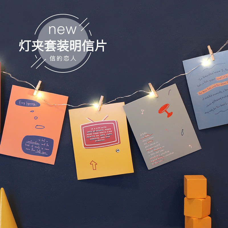Đèn đom đóm dây đèn led trang trí fairy light treo ảnh postcard bưu thiếp vintage aesthetic decor phòng bàn học