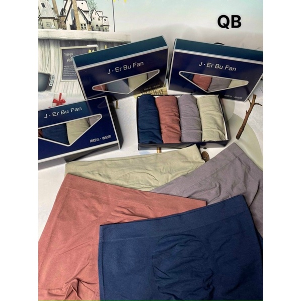 com bo hộp sịt nam cottong 4 chiếc (J.Er Bu Fan)