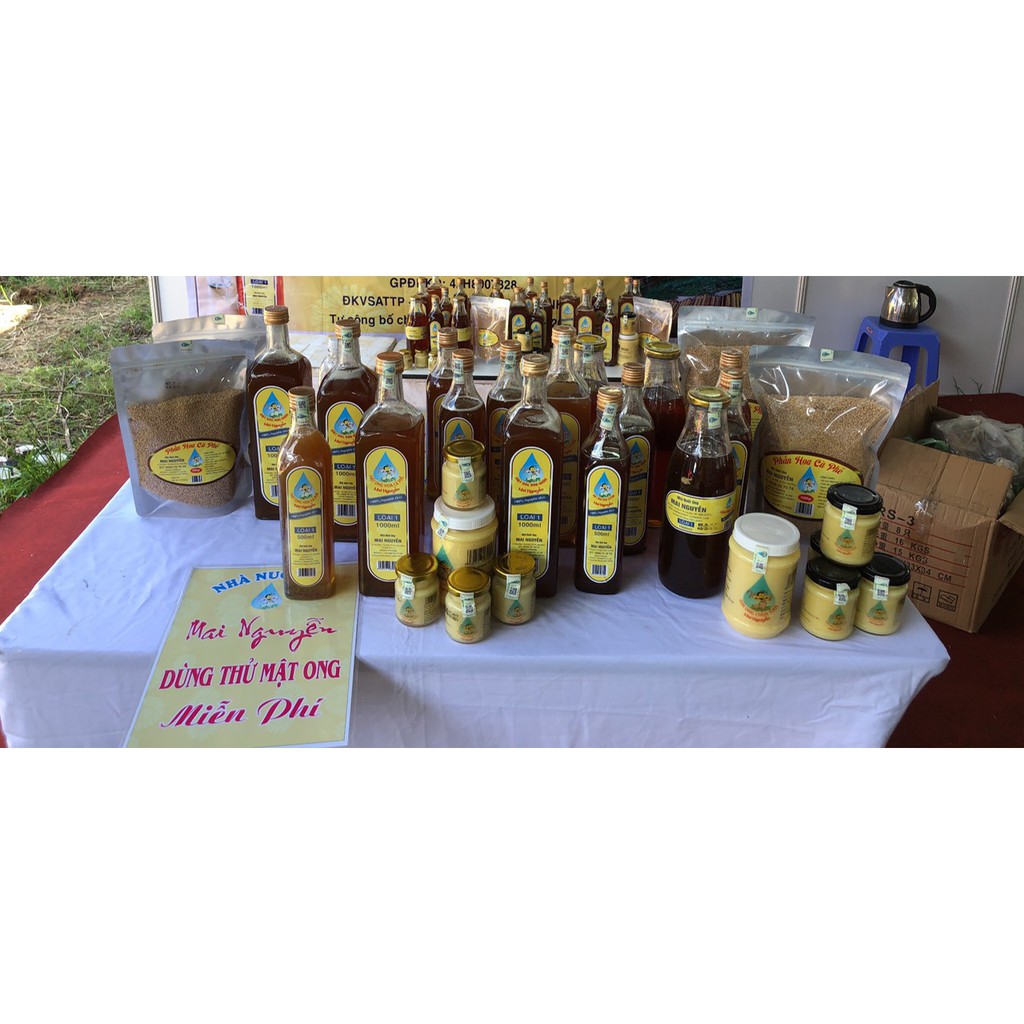 Mật Ong Hoa Cà Phê 🍁FREESHIP🍁 Mật Ong Tự Nhiên Nguyên Chất Không Pha Trộn,Mật Ong Rừng Nguyên Chất. Mẫu nhãn mới kế bên
