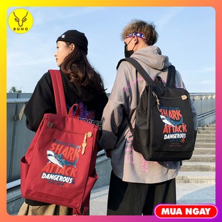 Balo nam nữ đi học kiểu dáng unisex cá tính cho học sinh sinh viên với chất lioeẹu vải thô dày chống bám bụi chống phai