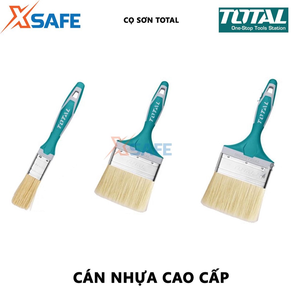 Cọ sơn TOTAL Chổi quét sơn chiều dài cọ 51-70mm, rộng 1-4 inch, độ dày cọ 16-22mm, tay cầm cao su chất lượng tốt - XSAFE