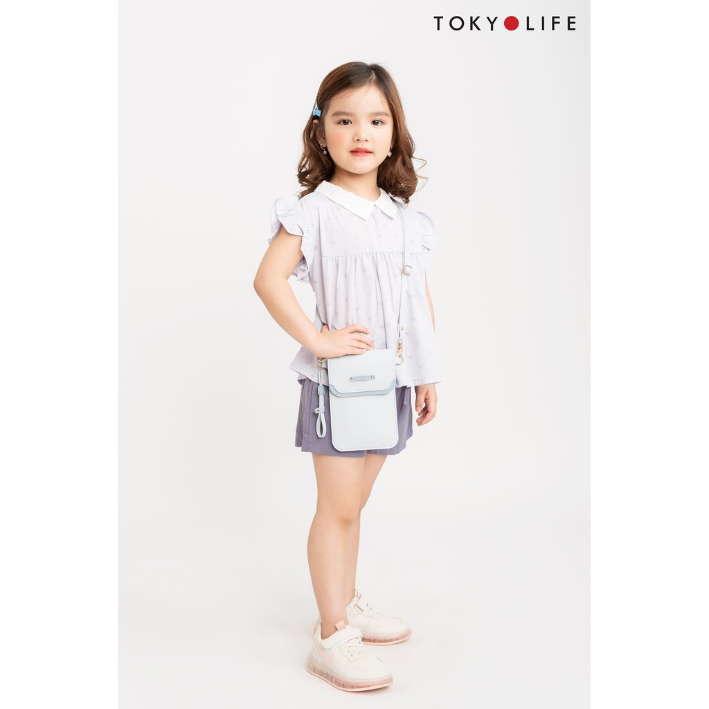 Quần shorts cotton bé gái TOKYOLIFE một màu thắt nơ E4SHP002G