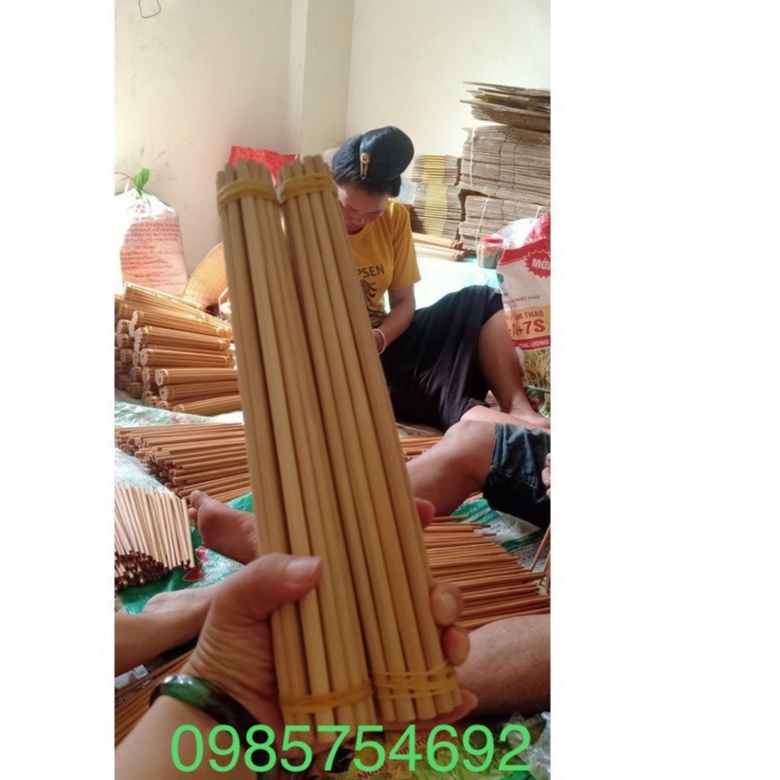 Combo 10 đôi đũa gỗ, đũa tre cao cấp vót tay từ tre già tự nhiên của dân tộc Thái