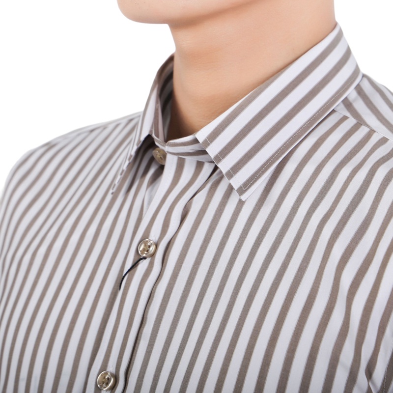 Áo sơ mi ngắn tay Nam Owen Bamboo Slim Fit màu Be trắng - AS23196N