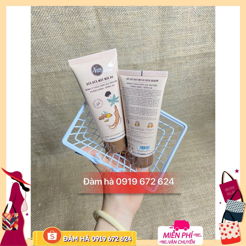 Sữa rửa mặt Đông Y nicos Gia Truyền tuýp 100ml sẵn hàng