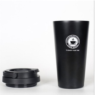 Ly inox cafe có nắp 500ml