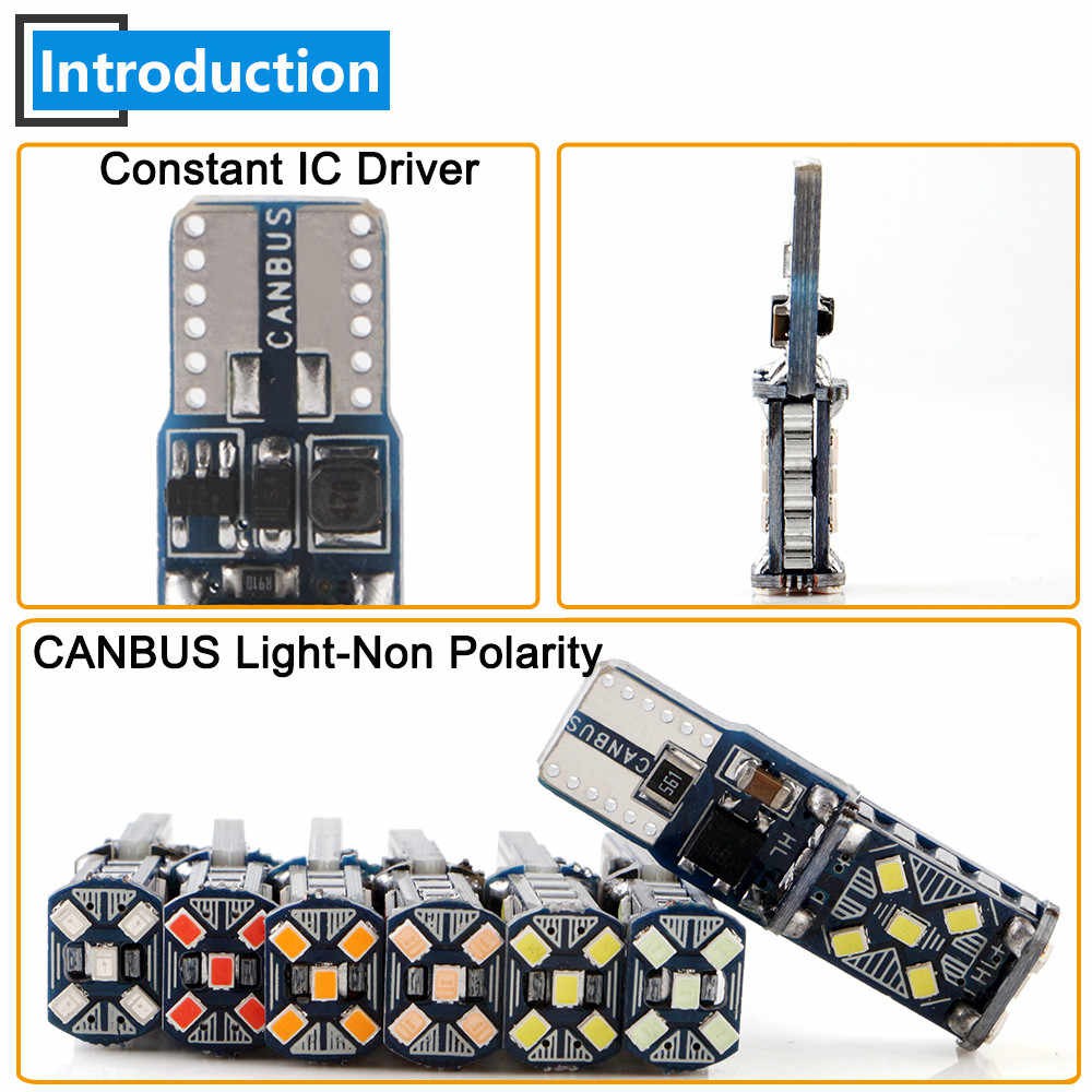 1 bóng LED T10 đèn demi, xi nhan 15SMD 2016 canbus siêu sáng