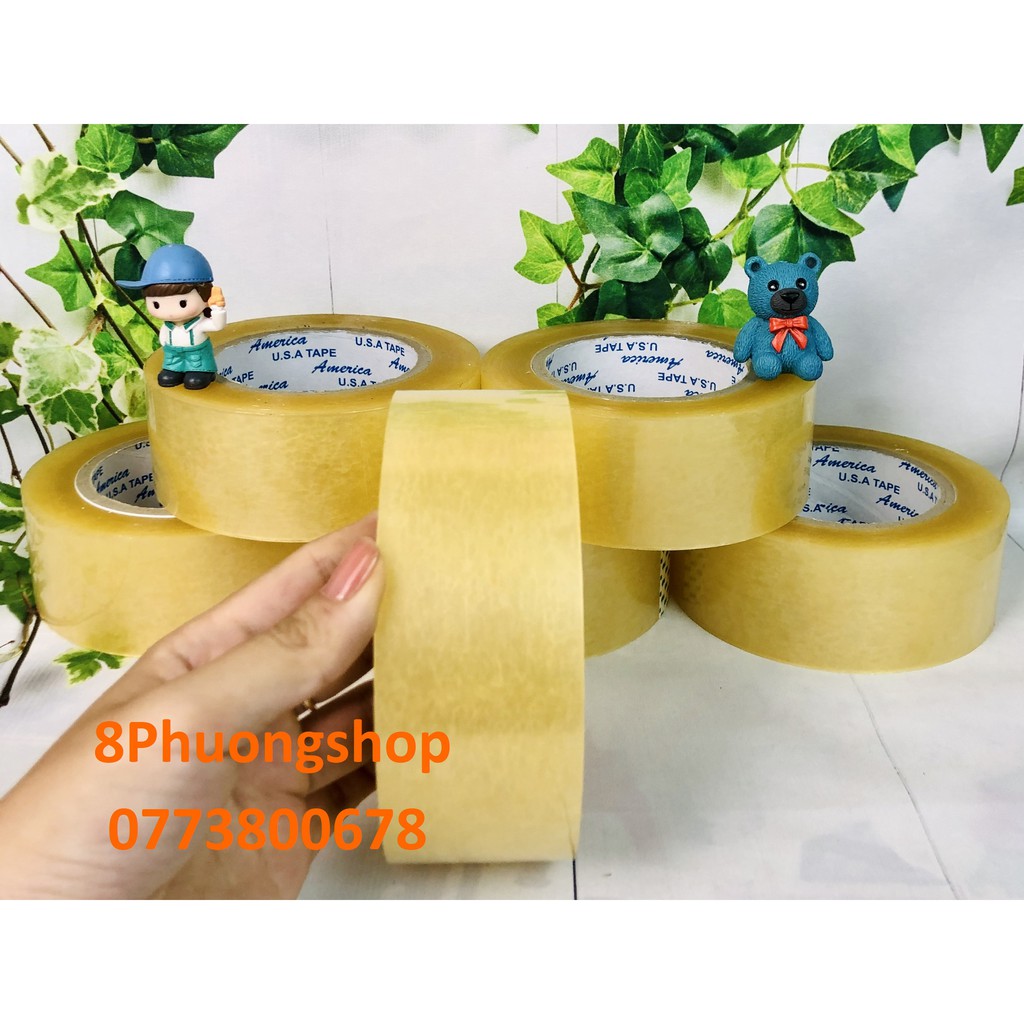 6 Cuộn băng dính trong suốt 200 yard - Băng keo dính giá rẻ - Băng keo đóng hàng ( 1 cây )