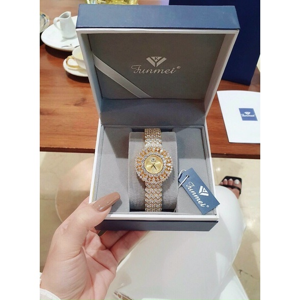 Đồng hồ nữ FUNMEI chính hãng máy Nhật Miyota đính đá swarovski chắc chắn full box thẻ bảo hành 12 tháng