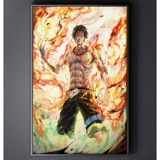 TRANH CANVAS ANIME ONE PIECE Vua Hải Tặc treo tường in theo yêu cầu - Portgas D Ace