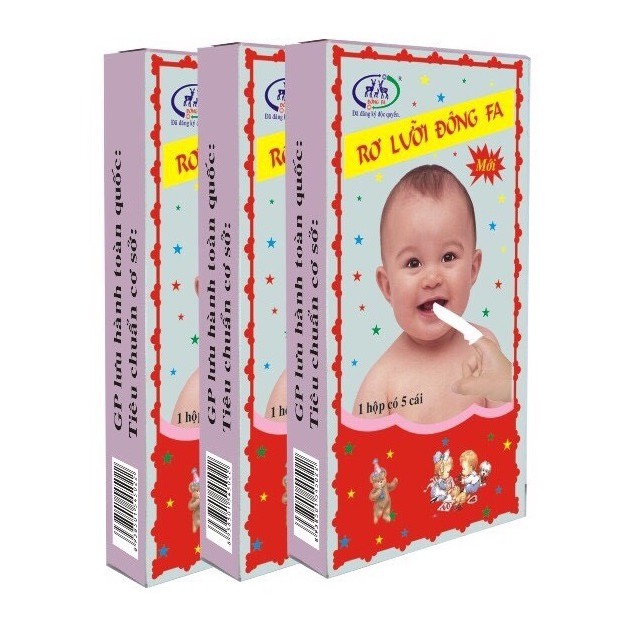 Rơ lưỡi Đông Pha cho bé sơ sinh (hộp 5 miếng)