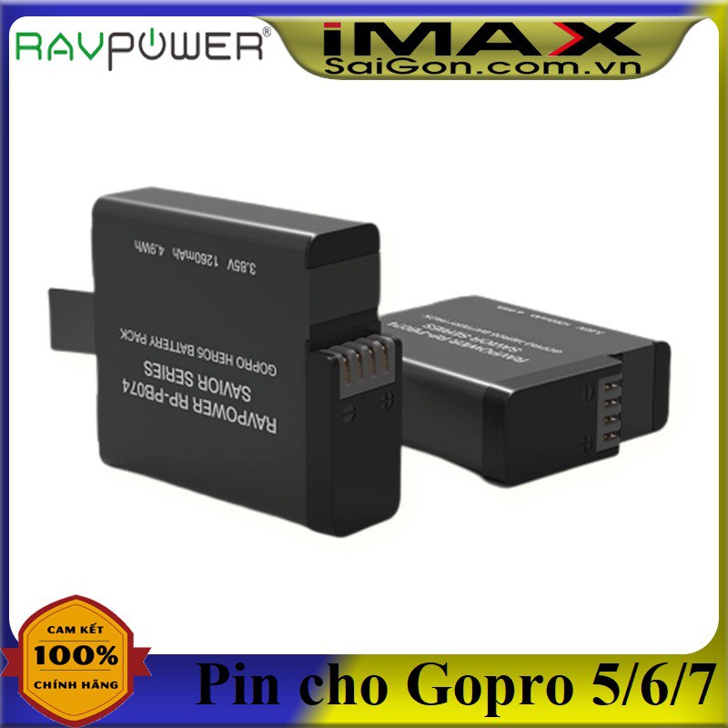 PIN RAVPOWER CHO GOPRO 5,6,7