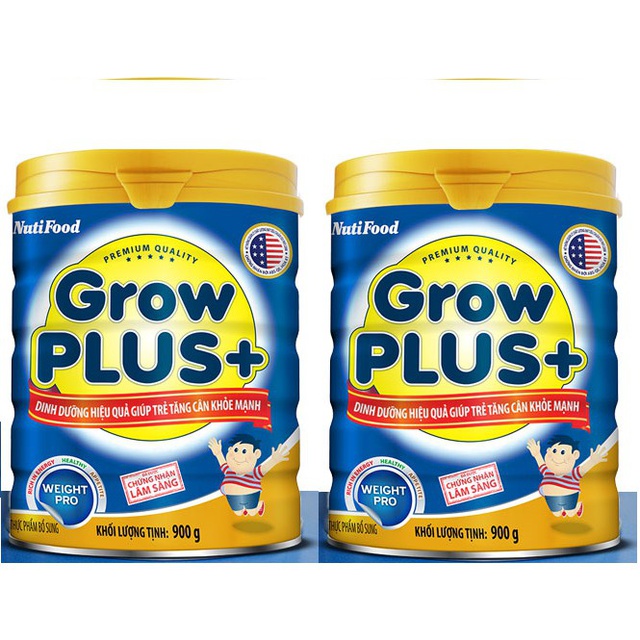 [Mã 267FMCGSALE giảm 8% đơn 500K] ( MẪU MỚI) 2 Sữa Grow Plus+ (xanh) 900g