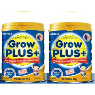 Combo 2 lon Sữa Nutifood grow plus+ xanh 900G trên 1 tuổi