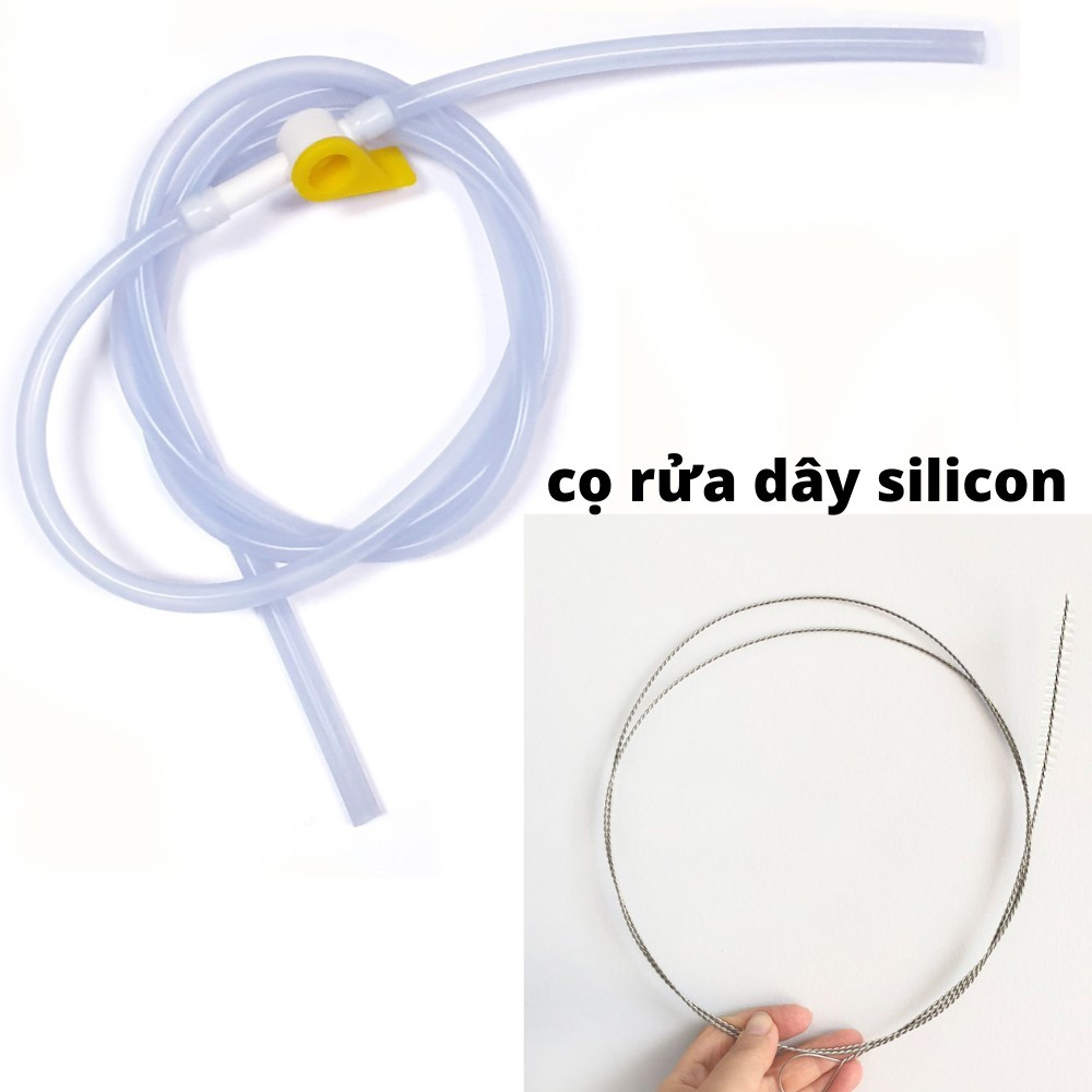 Cọ rửa vệ sinh dây truyền, đầu truyền thông dụng trong coffee enema (1-1.5m), cọ rửa ống hút sữa