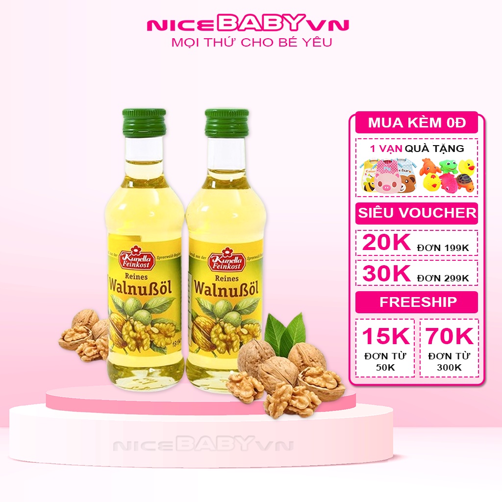 Dầu Óc Chó Brandle Vita Walnussol Đức Nguyên Chất 100ml Cho Bé Ăn Dặm NiceBabyVn