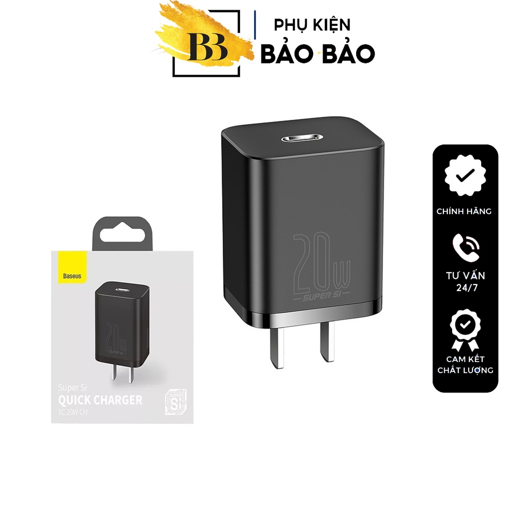 Bộ Sạc Nhanh Baseus Super Si Quick Charger 20W nhỏ gọn cao cấp