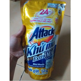 Nước giặt Attack khử mùi Xtra Matic 1,2kg