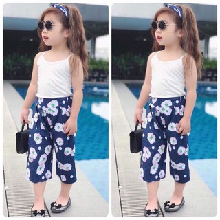 Sét quần hoa + áo 2 dây siêu đẹp (co kem tu ban)