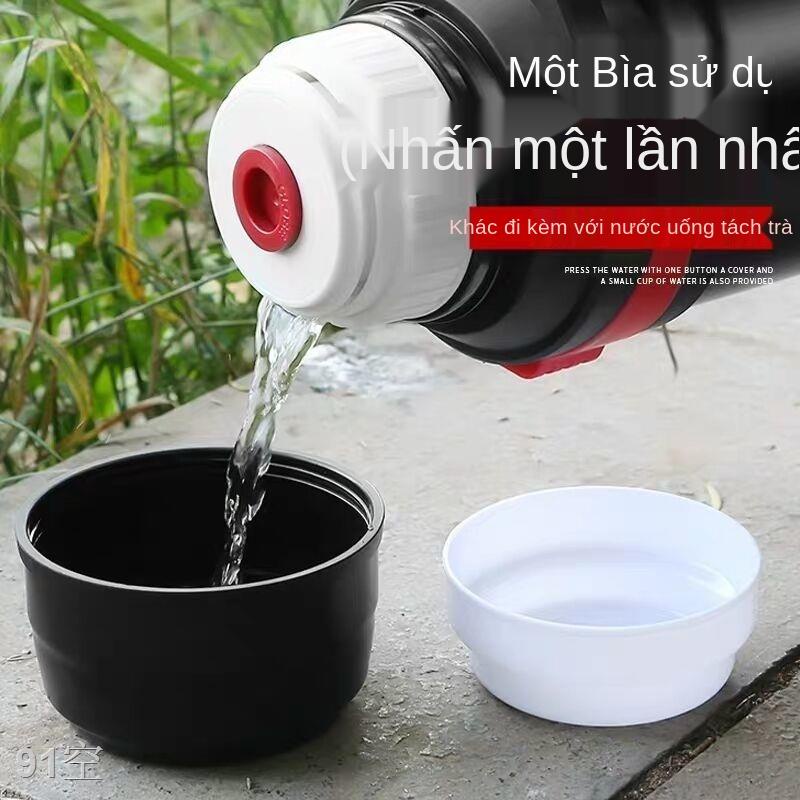 GCông trường thi nồi cách nhiệt dung tích lớn ngoài trời inox 304 nam nữ di động xe hơi bình nước phích gia đình