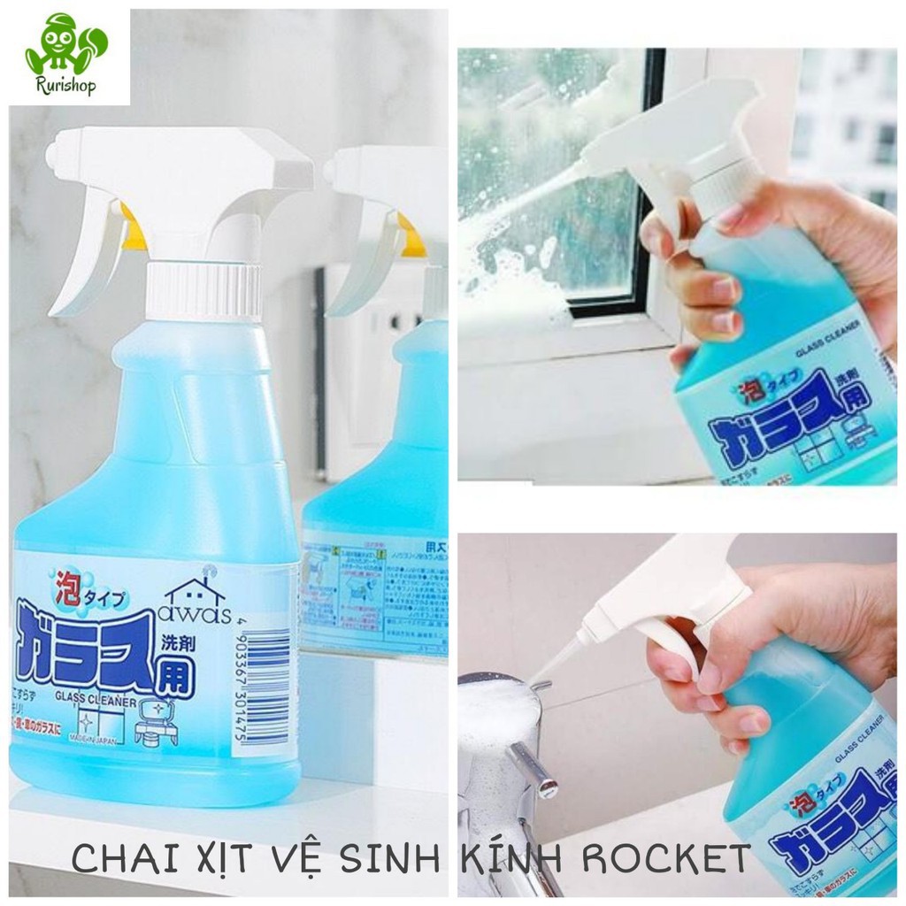 Chai xịt vệ sinh kính Rocket Nhật Bản (300ml)