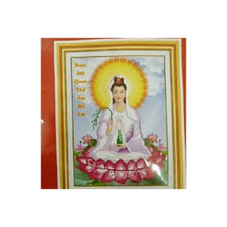 Tranh Thêu Chữ Thập Phật Bà Quan Âm 88812-32x41cm