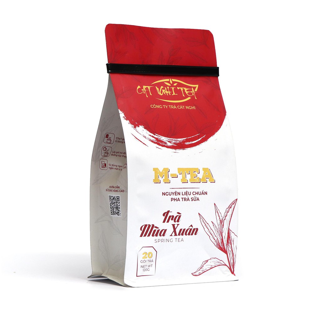 TRÀ MÙA XUÂN nguyên liệu pha trà sữa và trà trái cây CAT NGHI TEA – 120g (20 Túi Lọc x 6g)