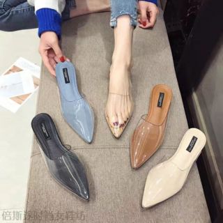 Dép Sục nữ quai trong 4 màu TRẮNG- XANH- ĐEN- NÂU