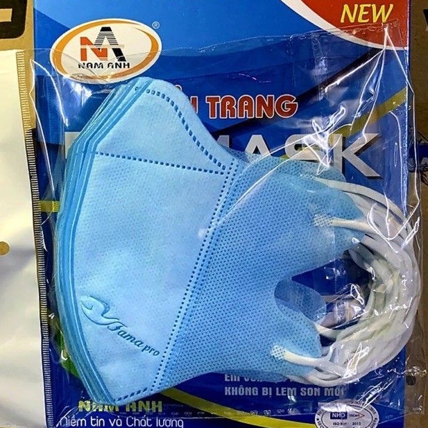 Khẩu trang y tế 5D mask màu XANH (Hộp 10 cái)