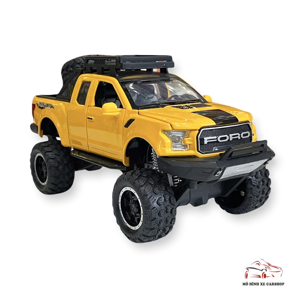 XE MÔ HÌNH SẮT FORD F150 OFFROAD Tỉ Lệ 1:32 màu vàng