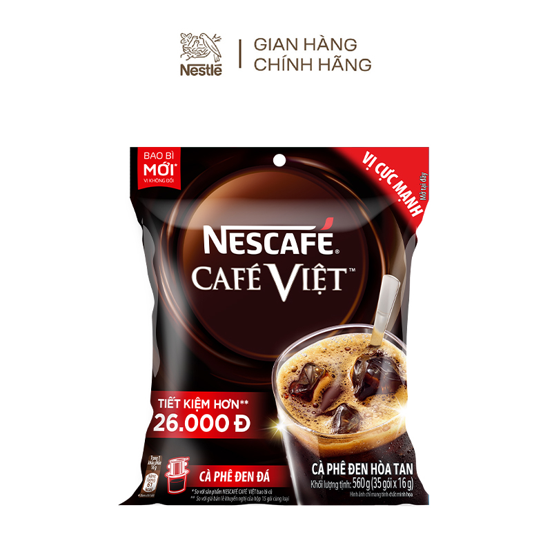 Combo 3 bịch cà phê hòa tan Nescafé café Việt cà phê đen đá