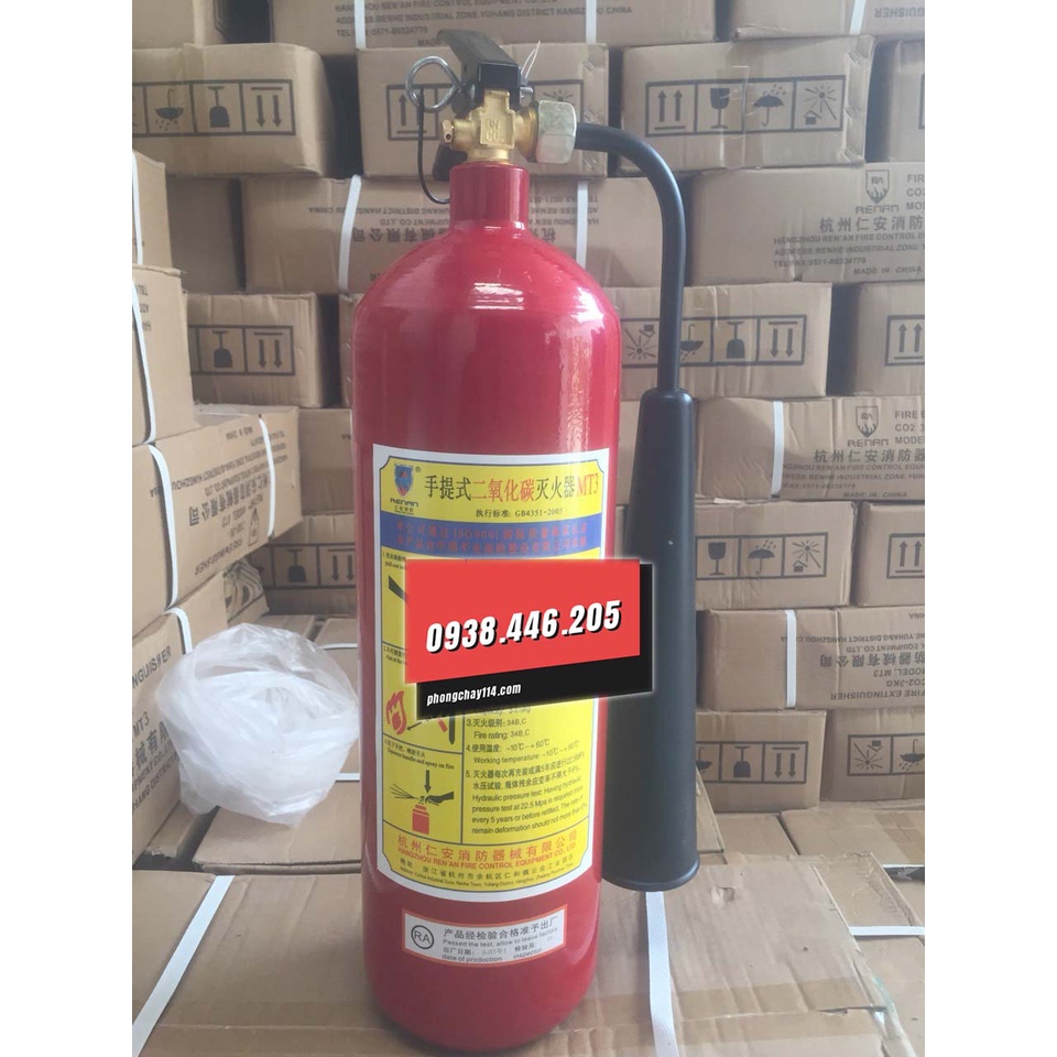 Bình chữa cháy CO2 MT3 - 3kg có tem Kiểm Định của BCA