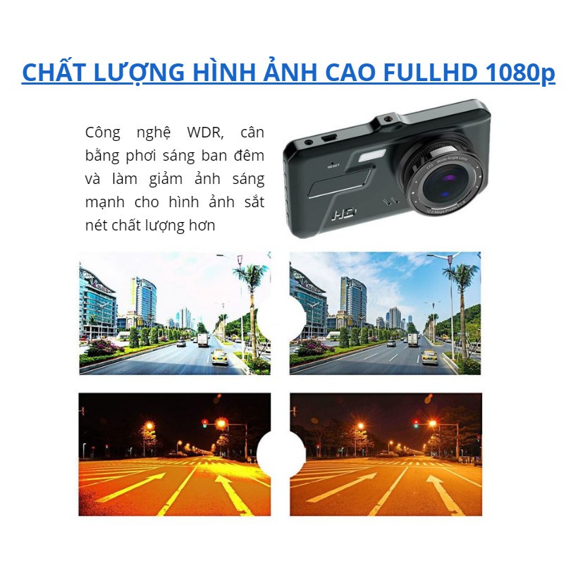 Camera hành trình nhỏ gọn full 4inch cảm ứng BM60 Tặng thẻ nhớ 32GB