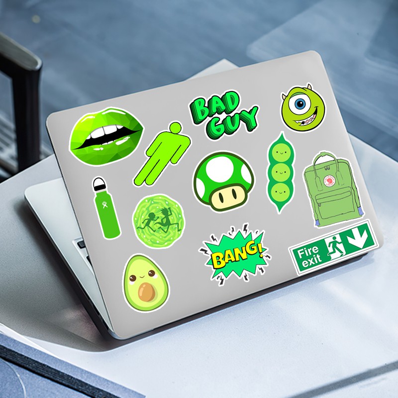 Sticker Dán Laptop, Dán Điện Thoại, Dán Nón Bảo Hiểm, Tem Dán Xe Chống Thấm Nước, Chống Bay Màu  | Chủ Đề Green Pastel