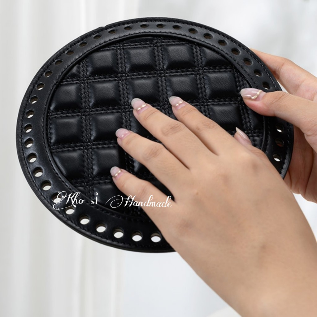 Tấm da làm túi tròn handmade - PK: túi tròn