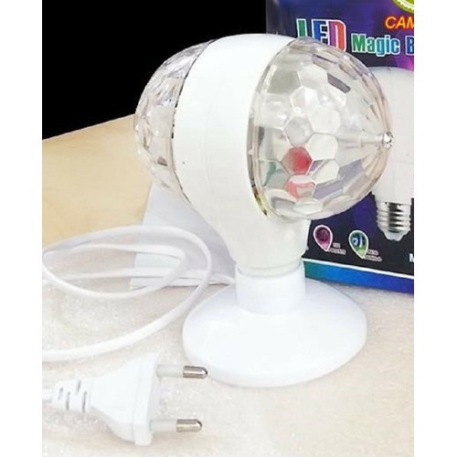 Đèn led vũ trường xoay 2 cầu có đế đỡ, giúp khuấy động không gian tối