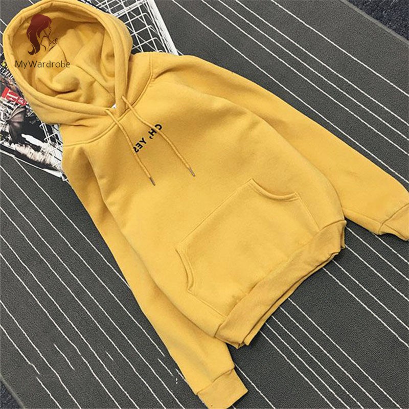 Áo Hoodie In Chữ Oh Yes Thời Trang Thu Đông 2017