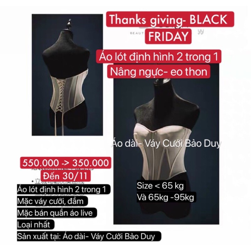 Bra croset siêu siết eo số 1 áo định hình mặc váy cưới áo dài , mặc live