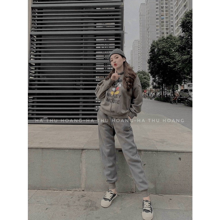 SÉT BỘ NỈ CHÚ CHUỘT MOUSE HOẠT HÌNH CUTE SIÊU HOT MẶC ĐI CHƠI CHỐNG NẮNG HIỆU QUẢ PU