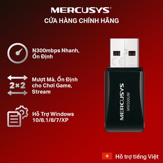 Bộ Chuyển Đổi USB Wifi Mini Mercusys MW300UM Chuẩn N 30 thumbnail